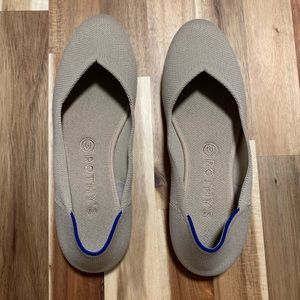 Rothy’s the flat, Ecru color (cream/tan). Size 9.